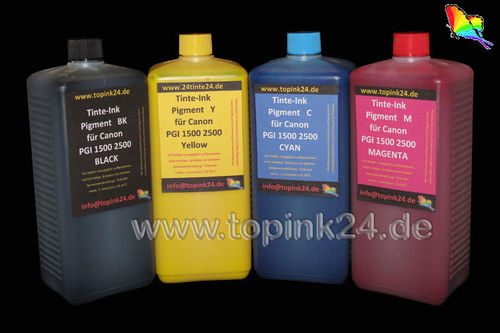 Refill kit BkCYM UV ink pigmen for Canon PGI-1500 PGI-2500 XL