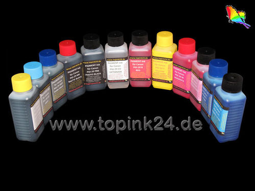Nachfüllset / Tinte Pigment UV für Canon PGI-72 PGI-73